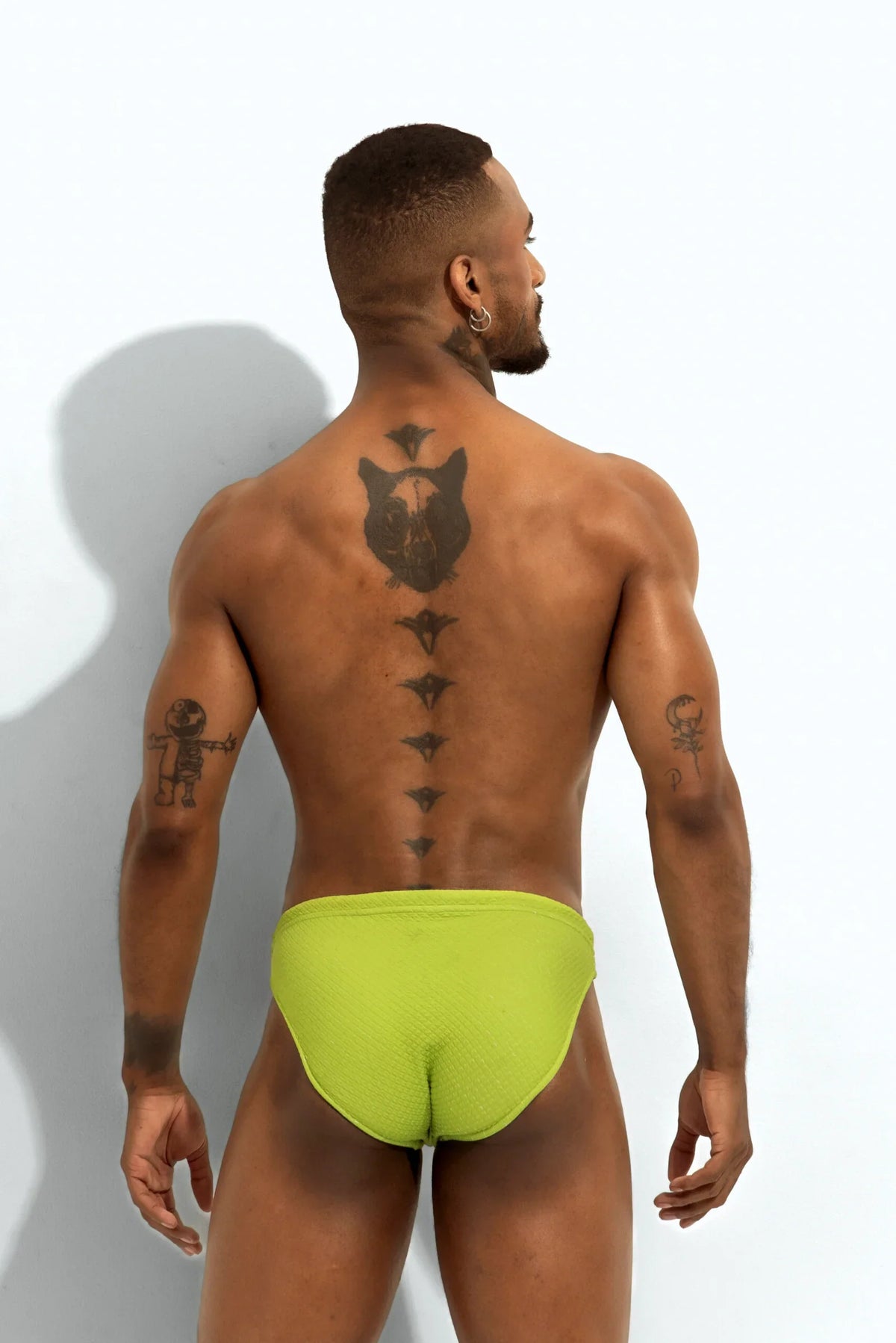 Poxeidon Men's The Solid Siren Swim Brief - Toxic Kiwi