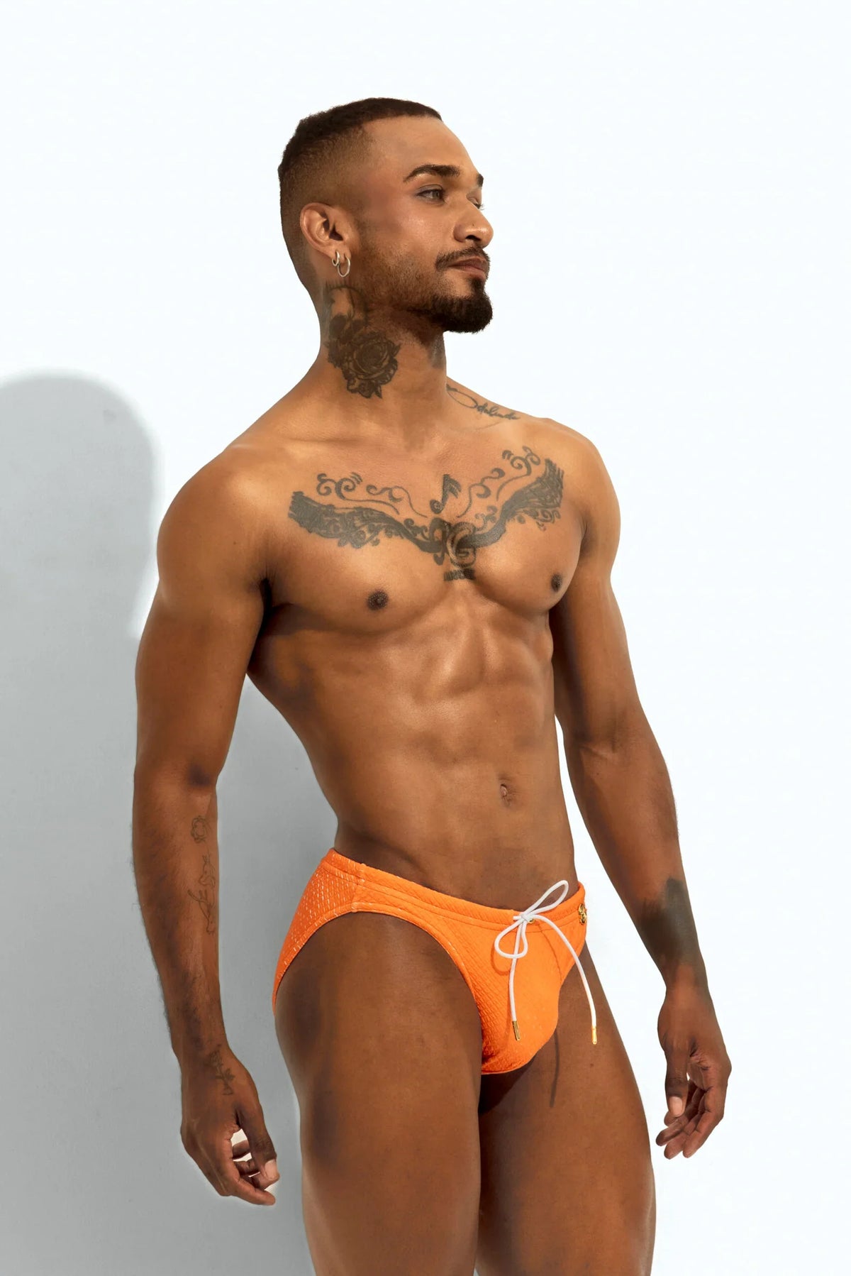 Poxeidon Men's The Solid Siren Swim Brief - Marigold Instinct