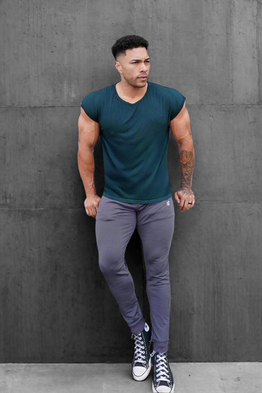 Jed North Evolve Herren T-Shirt 2.0 mit Flügelärmeln - Waldgrün
