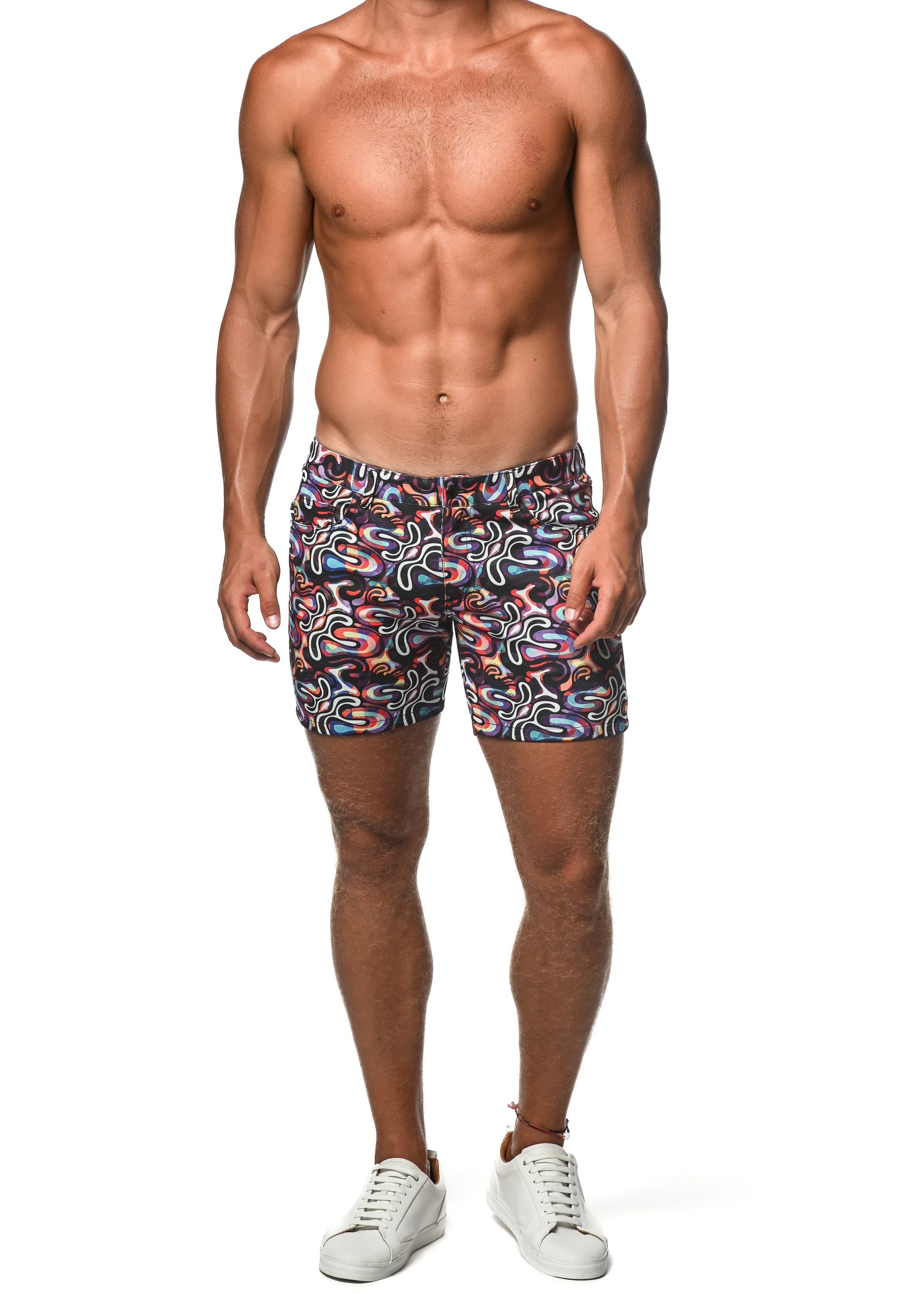 PRINTED STRETCH KNIT SHORT - DealByEthan.gay loves ST33LE