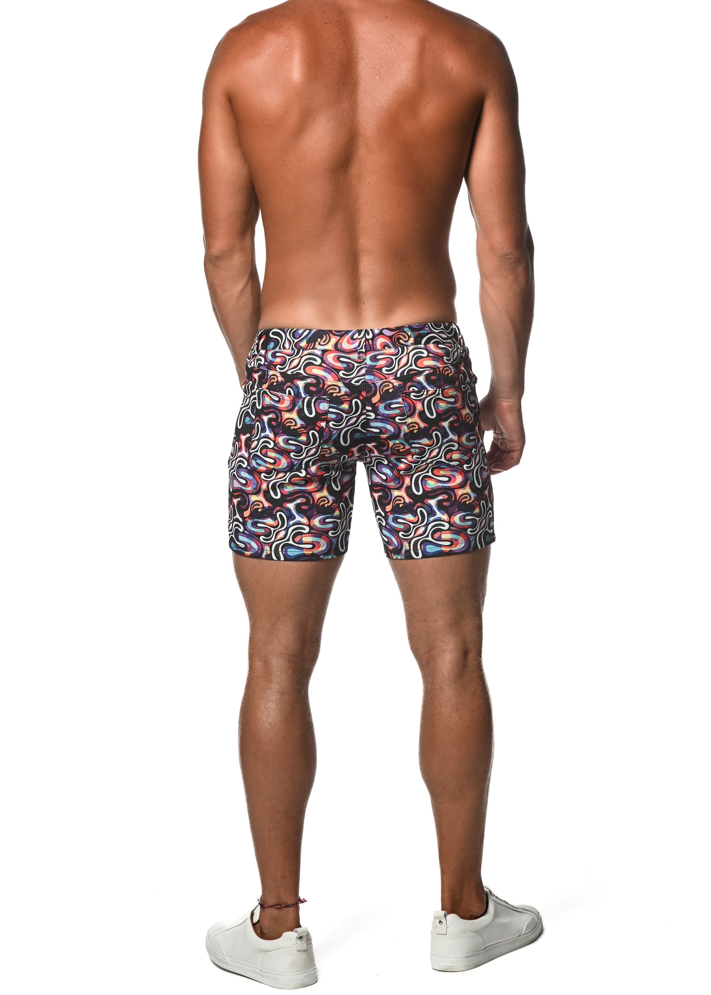 PRINTED STRETCH KNIT SHORT - DealByEthan.gay loves ST33LE