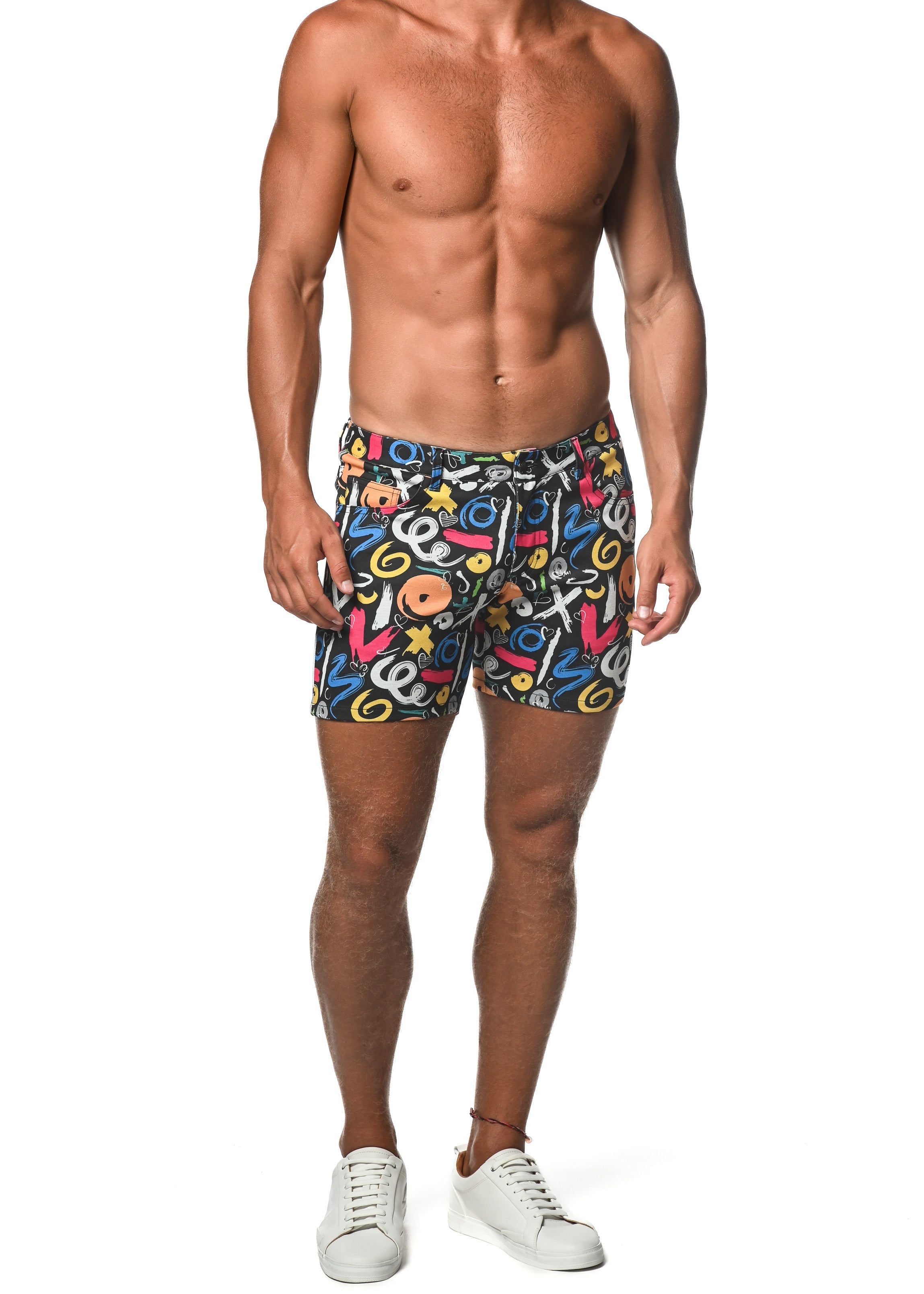 PRINTED STRETCH KNIT SHORT - DealByEthan.gay loves ST33LE