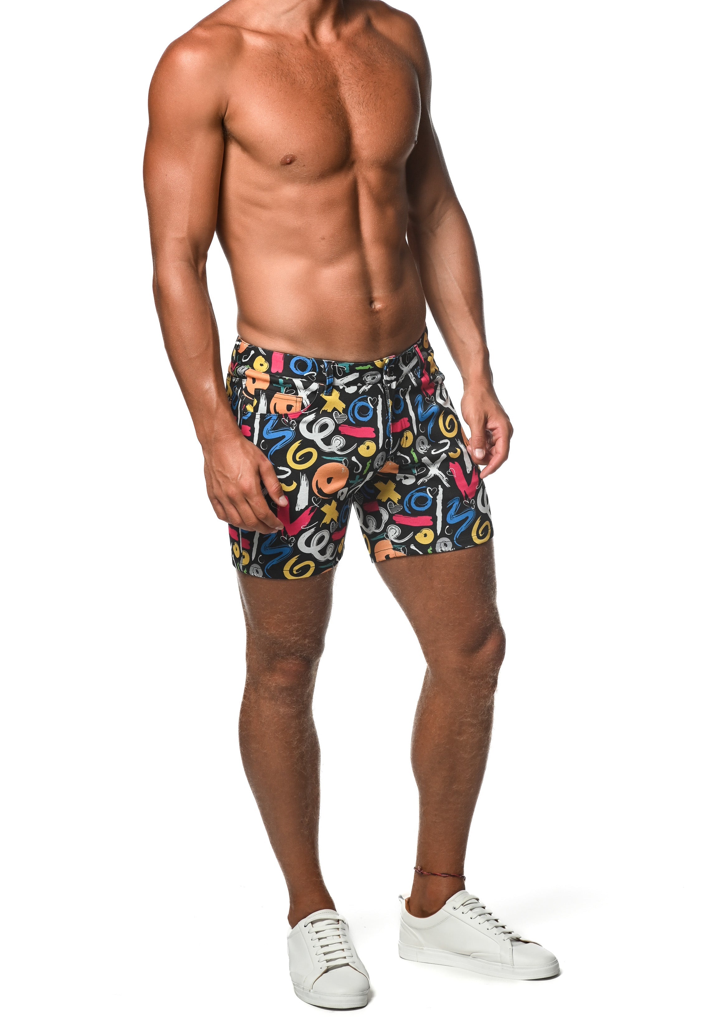 PRINTED STRETCH KNIT SHORT - DealByEthan.gay loves ST33LE