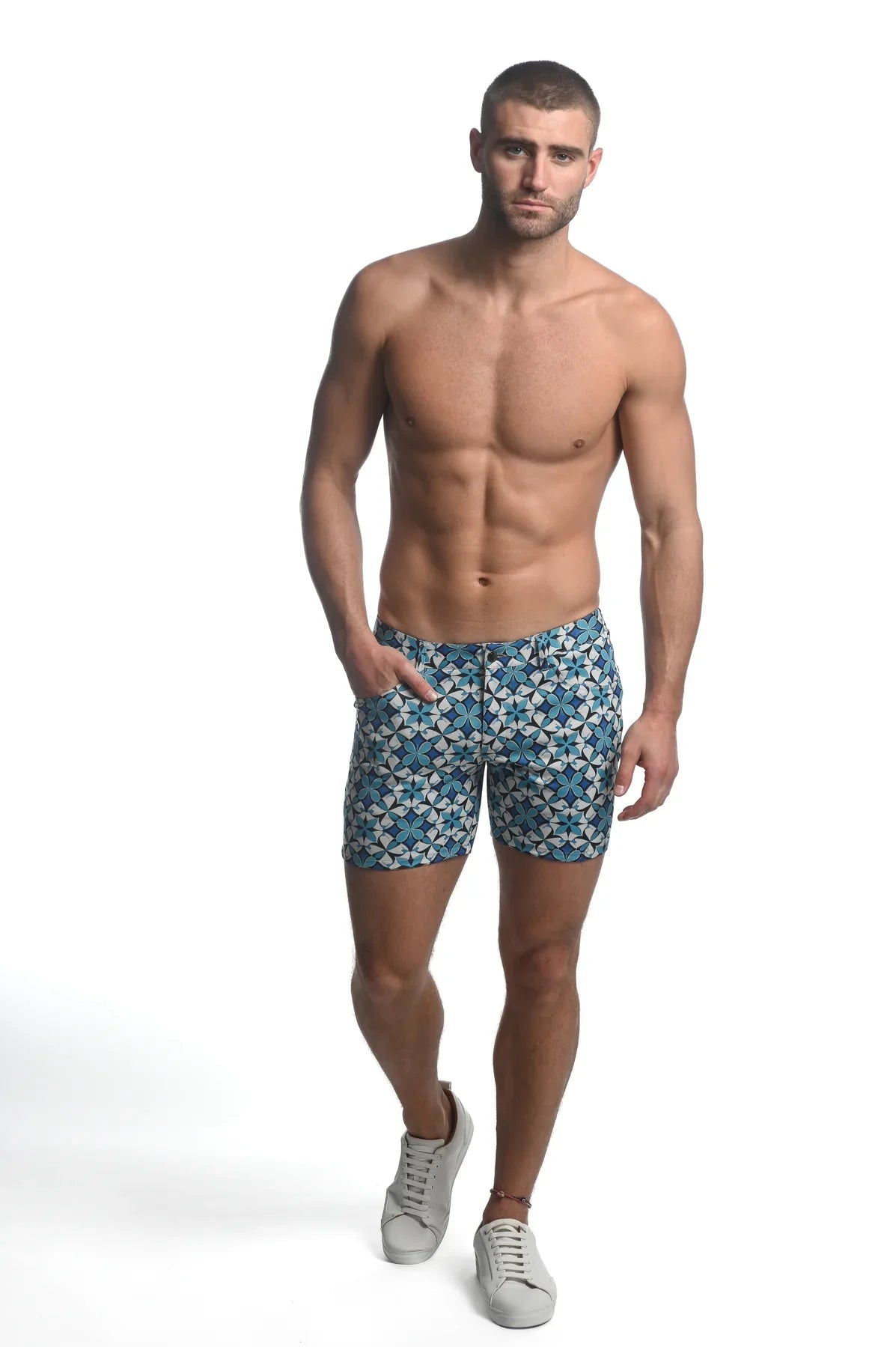 PRINTED STRETCH KNIT SHORT - DealByEthan.gay loves ST33LE