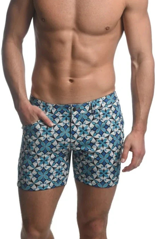 PRINTED STRETCH KNIT SHORT - DealByEthan.gay loves ST33LE