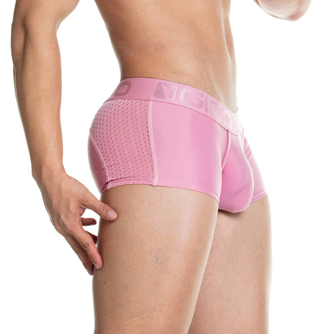 PRUDENCE NUDE TRUNK - Sexy rosa boxer for man with cup that allows enhancement