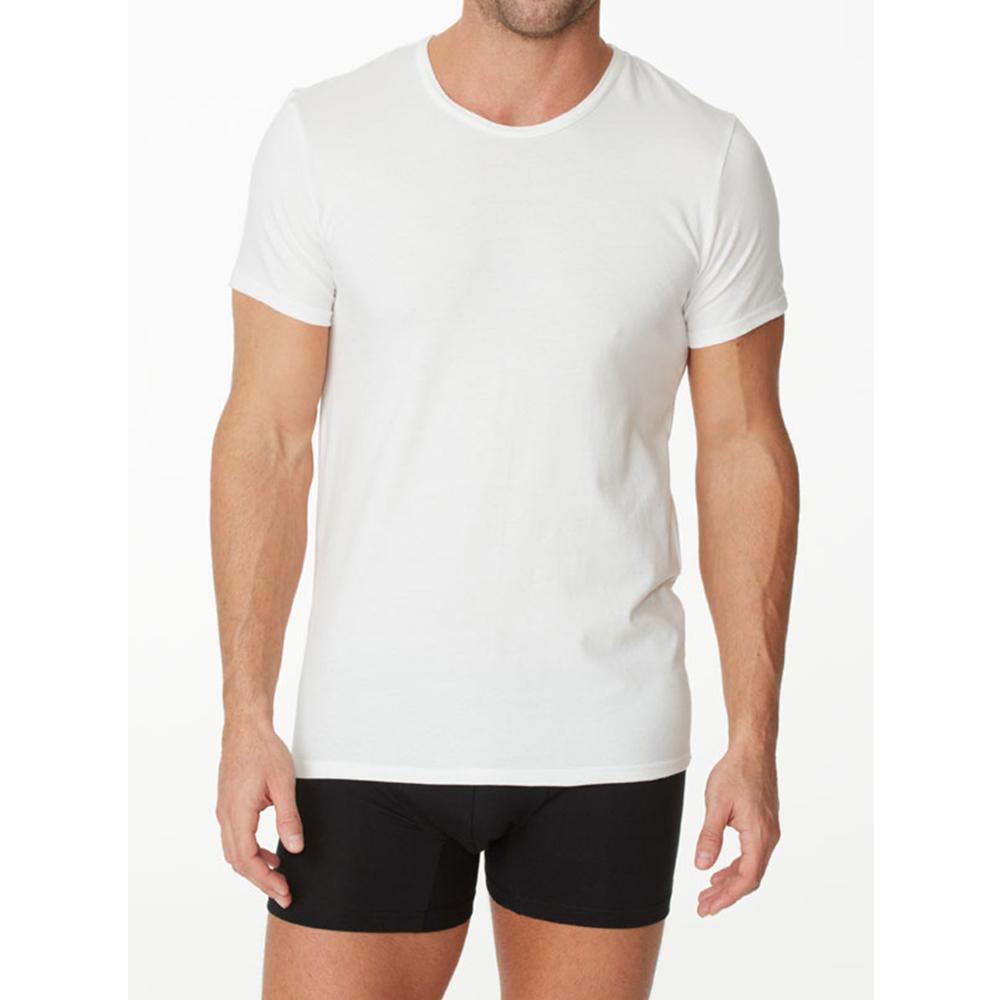 White crew-neck t-shirt made of soft cotton fabric by Parker & Max PMFPCS_TDVN1 for comfortable casual wear