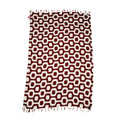 CA-RIO-CA Burgundy Ipanema Pavement, Cangas de Praia- Brazilian Beach Towel (Sarong / Pareo)