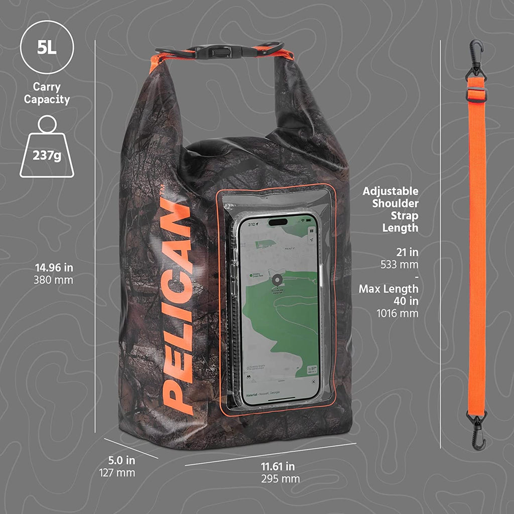 Wasserabweisende Trockentasche von Pelican Marine – (Hunter Camo)