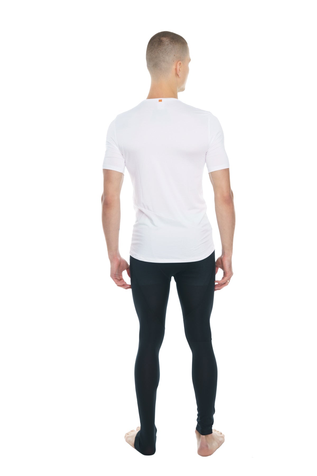 White short-sleeved crew neck t-shirt with a pocket in arctic white perfect for casual wear