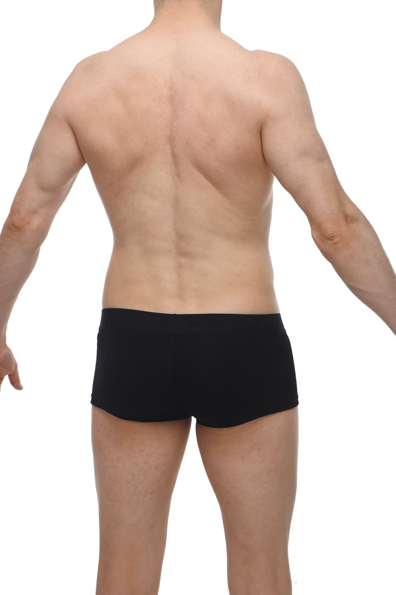 Black petitq boxer algu modal briefs with smooth form fitting design made from modal fabric for comfortable wear