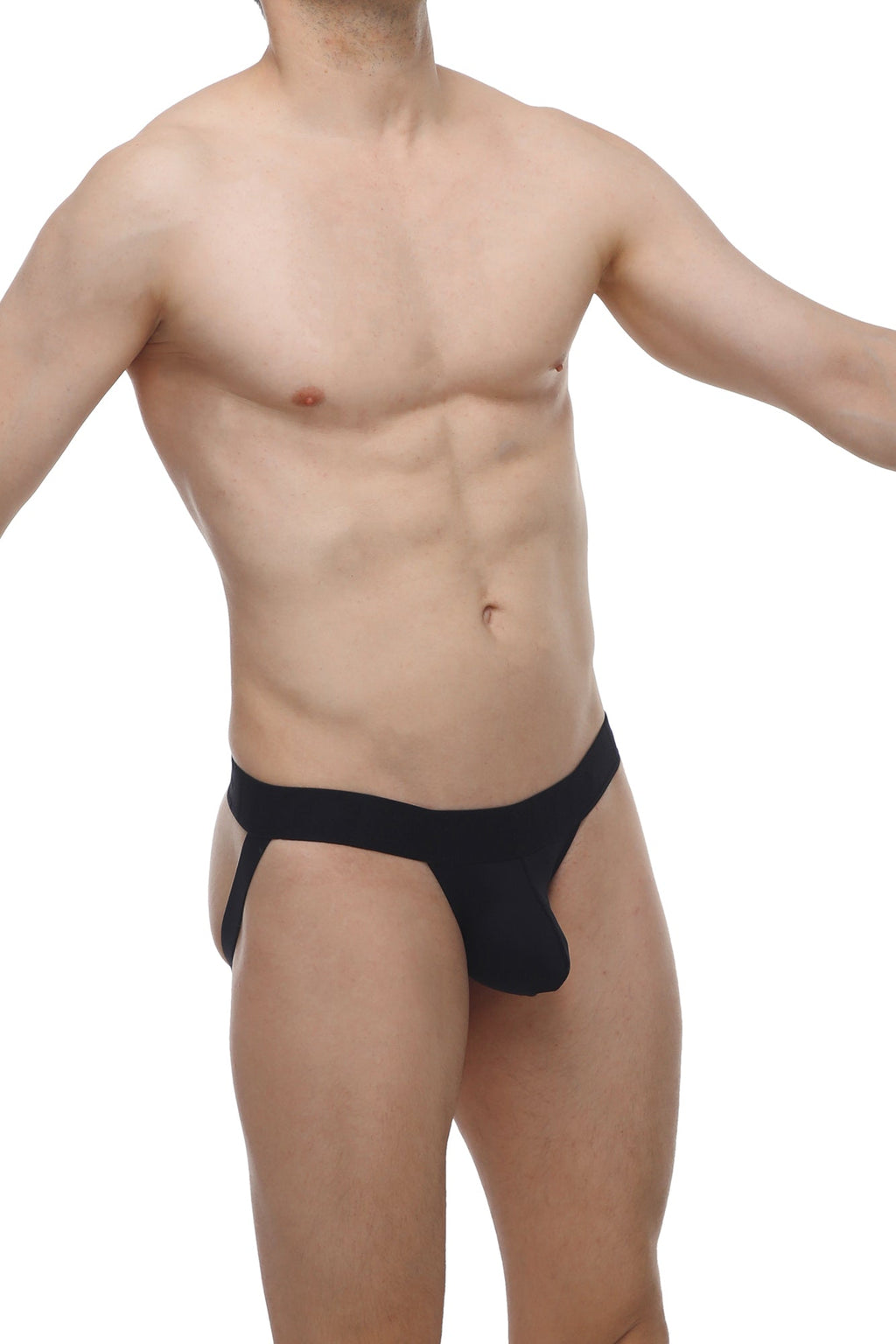 Black PetitQ jockthong Biars with a supportive pouch and elastic waistband in form-fitting design