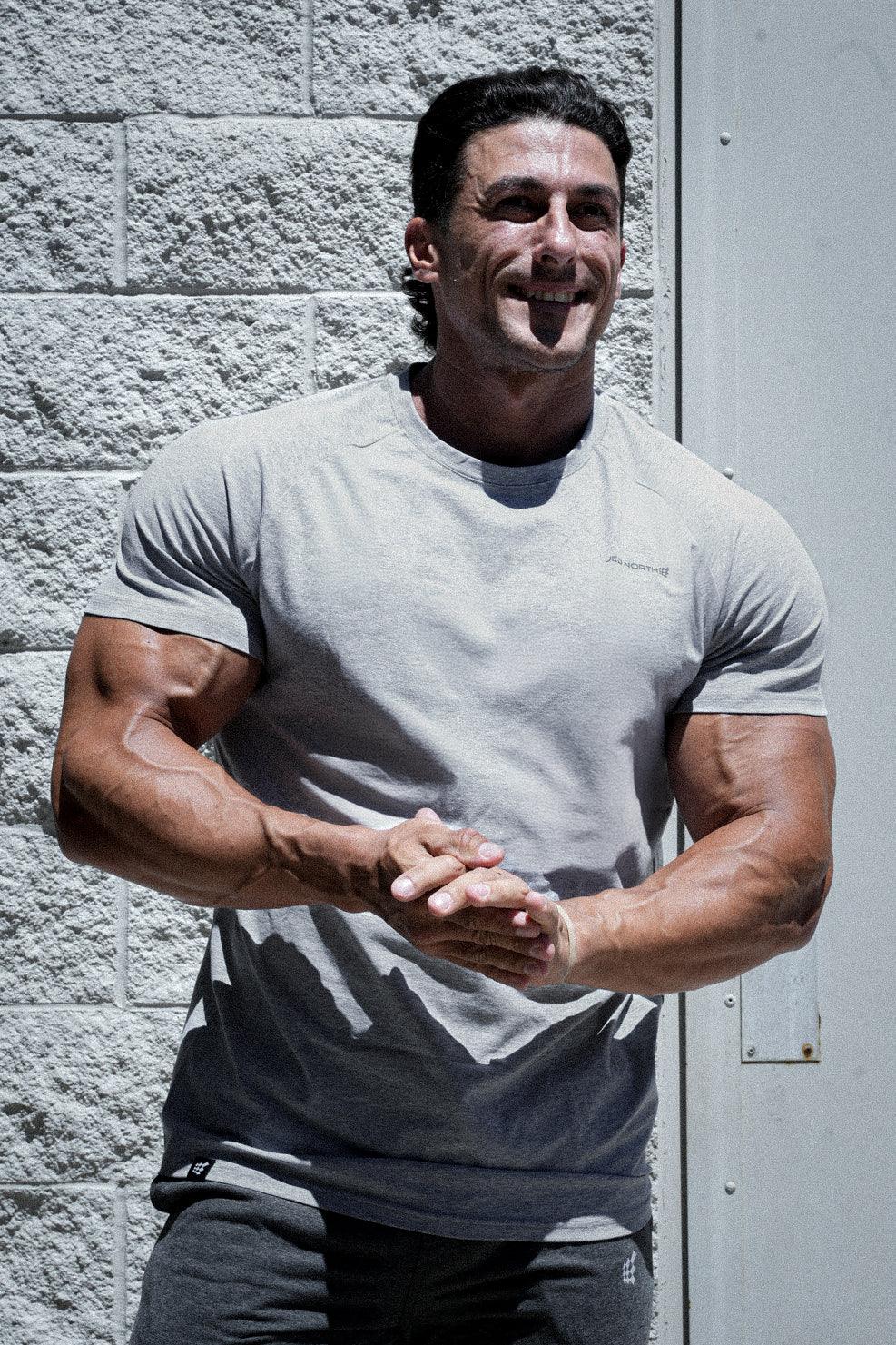 Jed North Titan 2.0 Muscle-Fit T-Shirt - Heather Gray