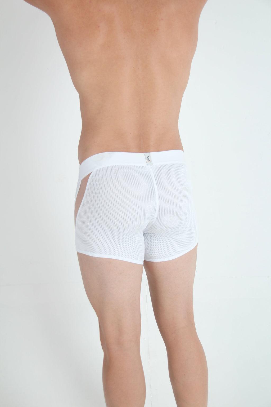Tulio Mesh Panel Trunk Underwear - White