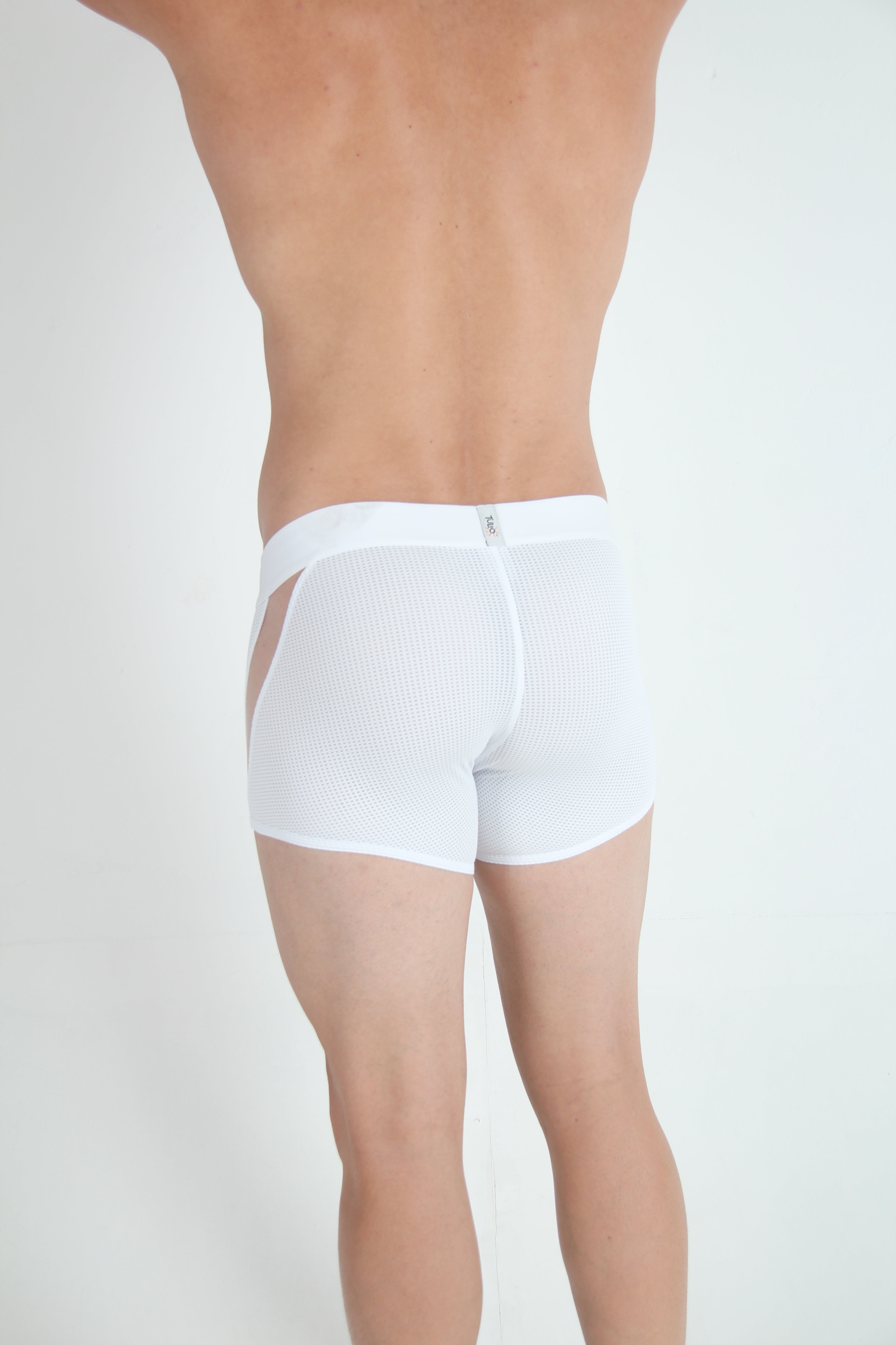 Tulio Mesh Panel Trunk Underwear - White