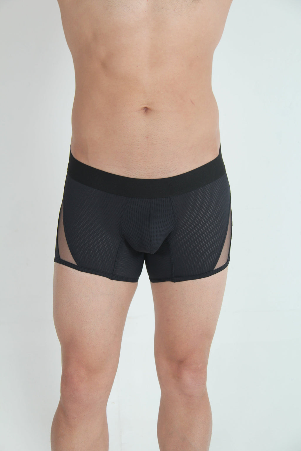 Tulio Mesh Panel Trunk Underwear - Black