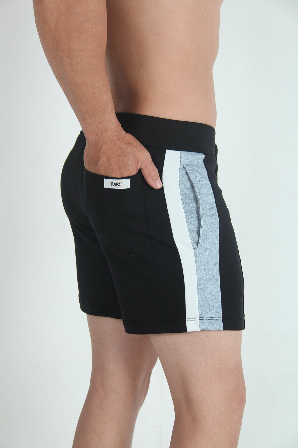 Tulio Panel Fleece Short - Black/Grey