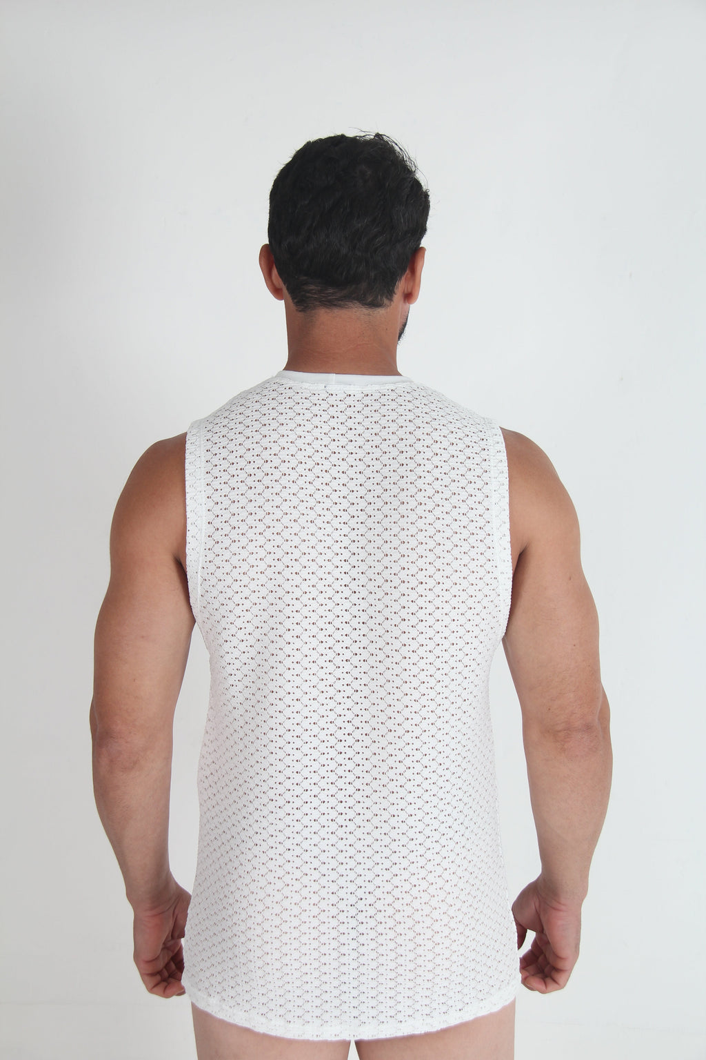 Tulio Lace Muscle Tank Top