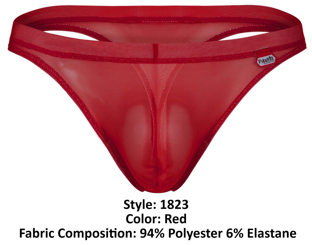 Pikante PIK 1823 Luxury Thongs Color Red - DealByEthan.gay loves Pikante
