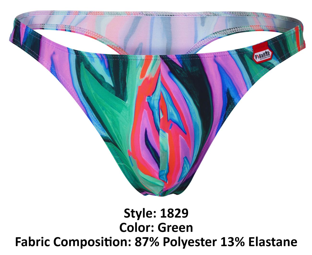 Pikante PIK 1829 Abstract Thongs Color Green - DealByEthan.gay loves Pikante