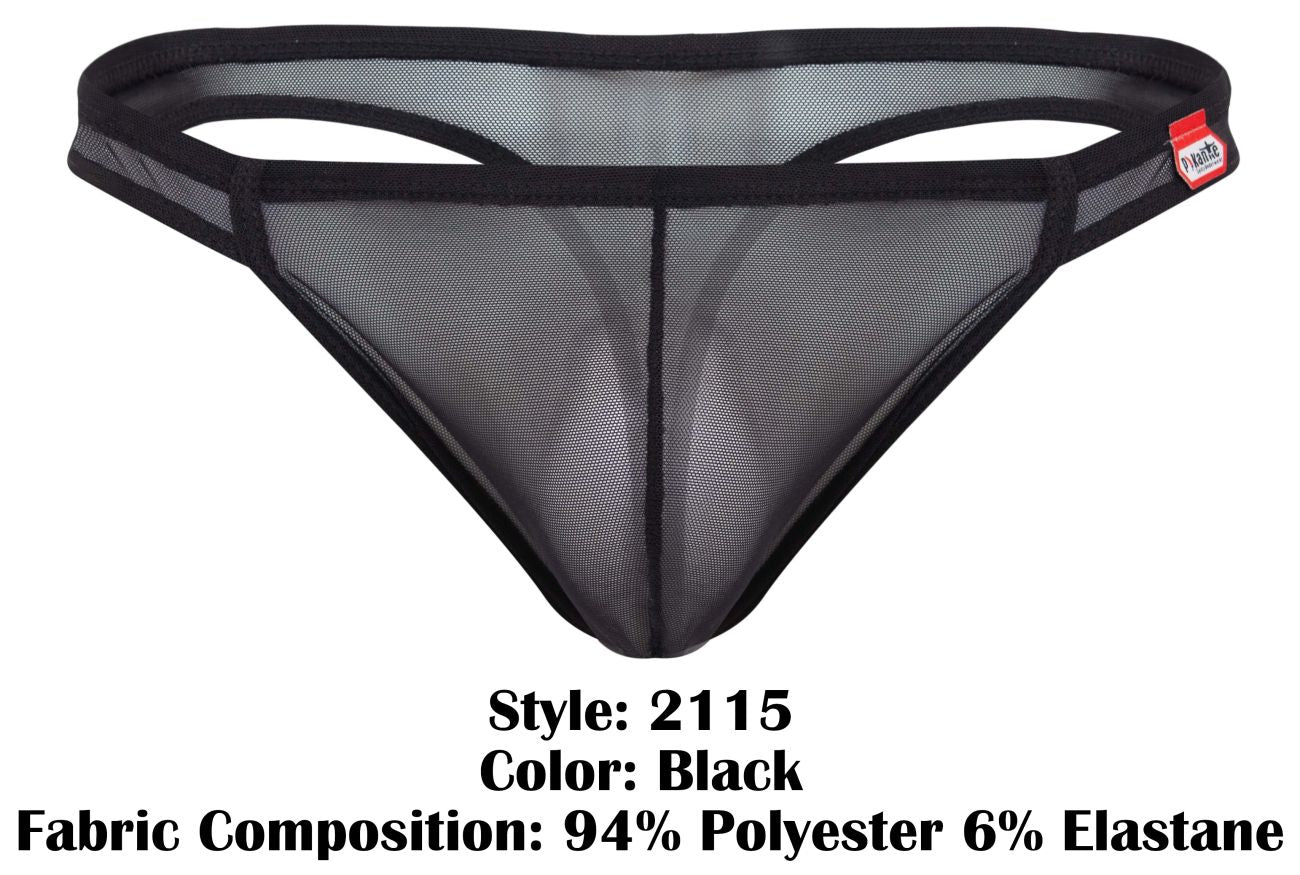 Black mesh thong with solid black elastic waistband and trim from pikante pik 2115 amusing thongs collection