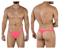 Bright pink seamless fabric briefs with minimalist design and small logo on side from Pikante PIK 2115 Amusing Thongs