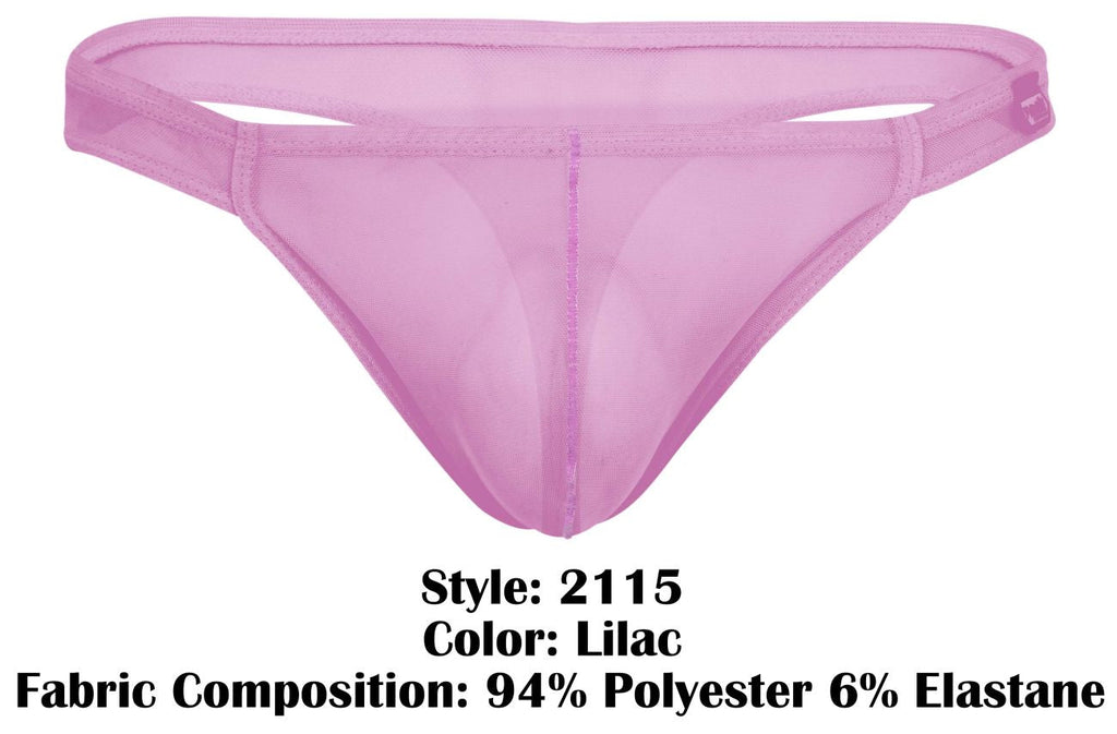 Lilac sheer mesh thong made of 94 polyester 6 elastane from Pikante PIK 2115 amusing thongs collection