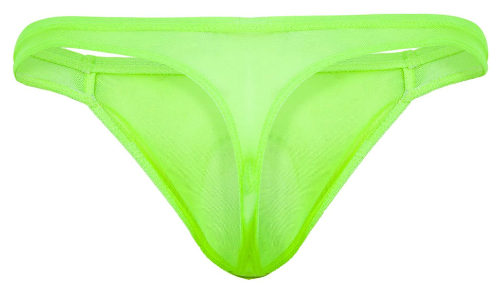 Pikante pik 2115 amusing neon green mesh thong showcasing its vibrant color and breathable material