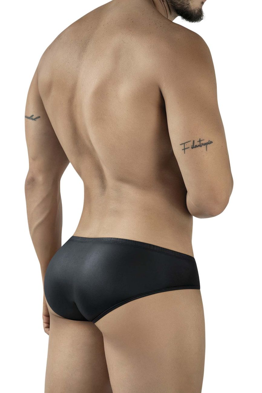 Black sleek form-fitting pikante pik 2118 candy briefs with smooth satin-like finish for men