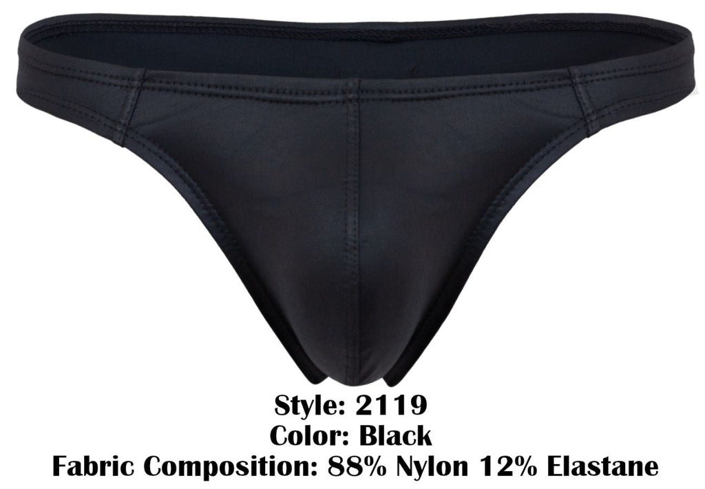 Black pikante pik 2119 candy thong made of 88 percent nylon 12 percent elastane with smooth stitching edges