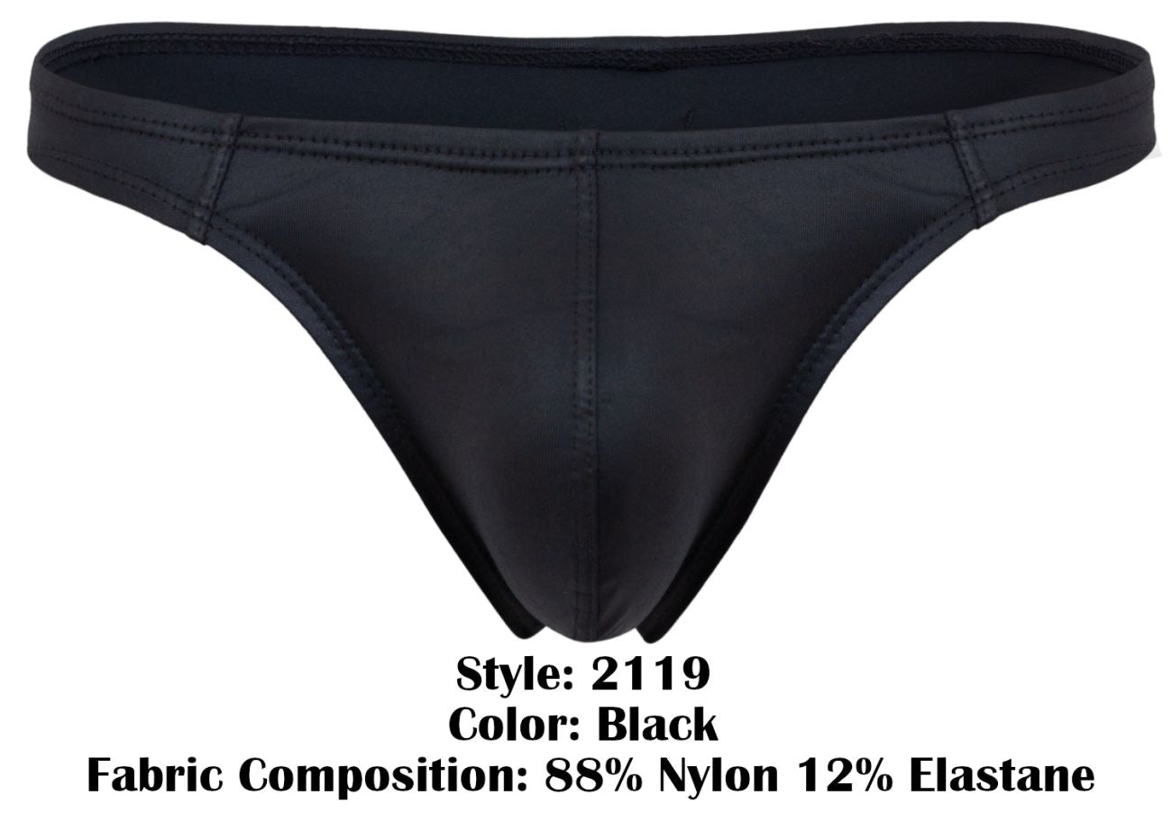 Black pikante pik 2119 candy thong made of 88 percent nylon 12 percent elastane with smooth stitching edges