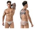 Ropa interior para hombre Pikante PIK 1822 Luxury Briefs Color Beige Malla