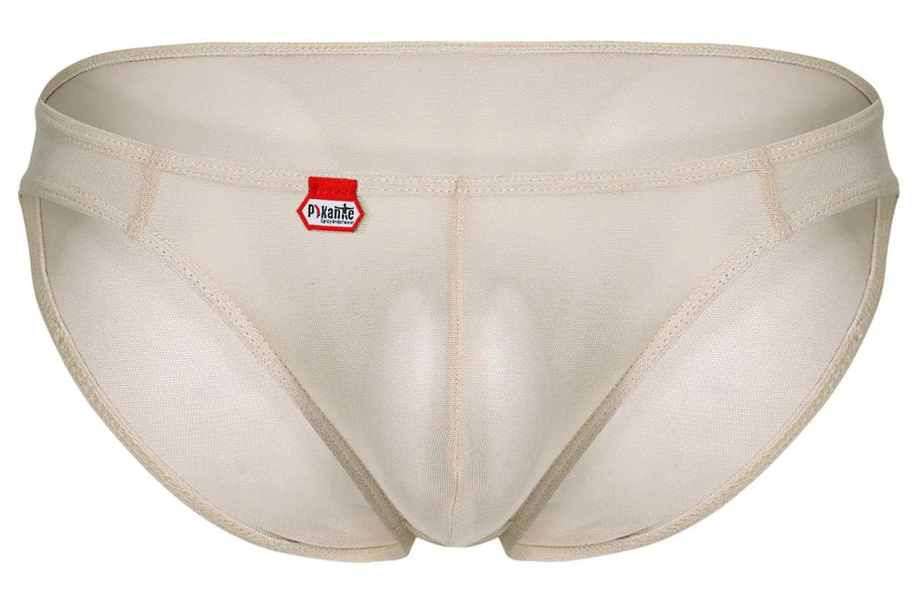 Ropa interior para hombre Pikante PIK 1822 Luxury Briefs Color Beige Malla