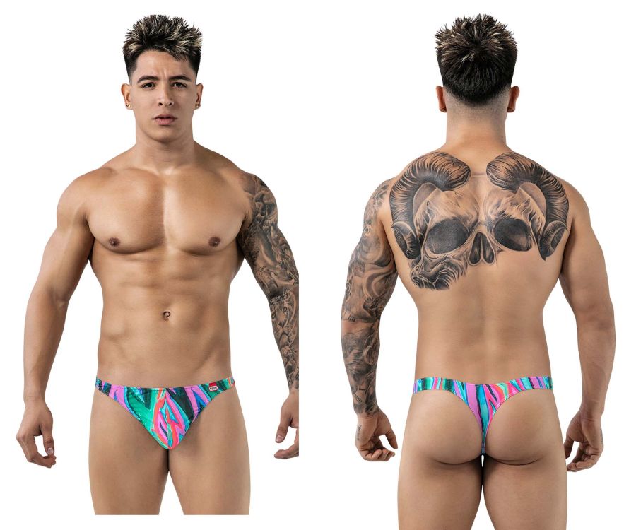 Pikante PIK 1829 Abstract Thongs Color Green