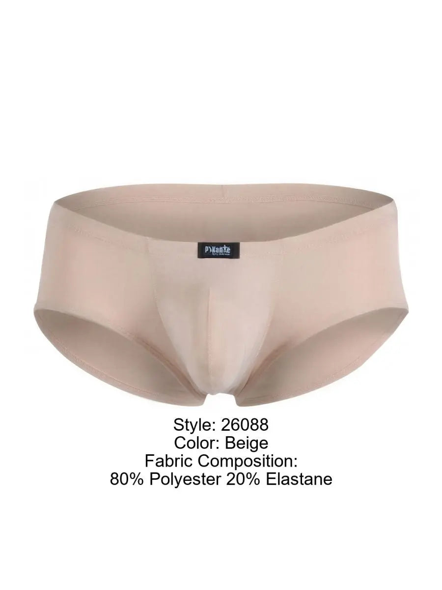Ropa interior masculina picante PIK 26088 Bóxers ajustados tipo tanga, color beige