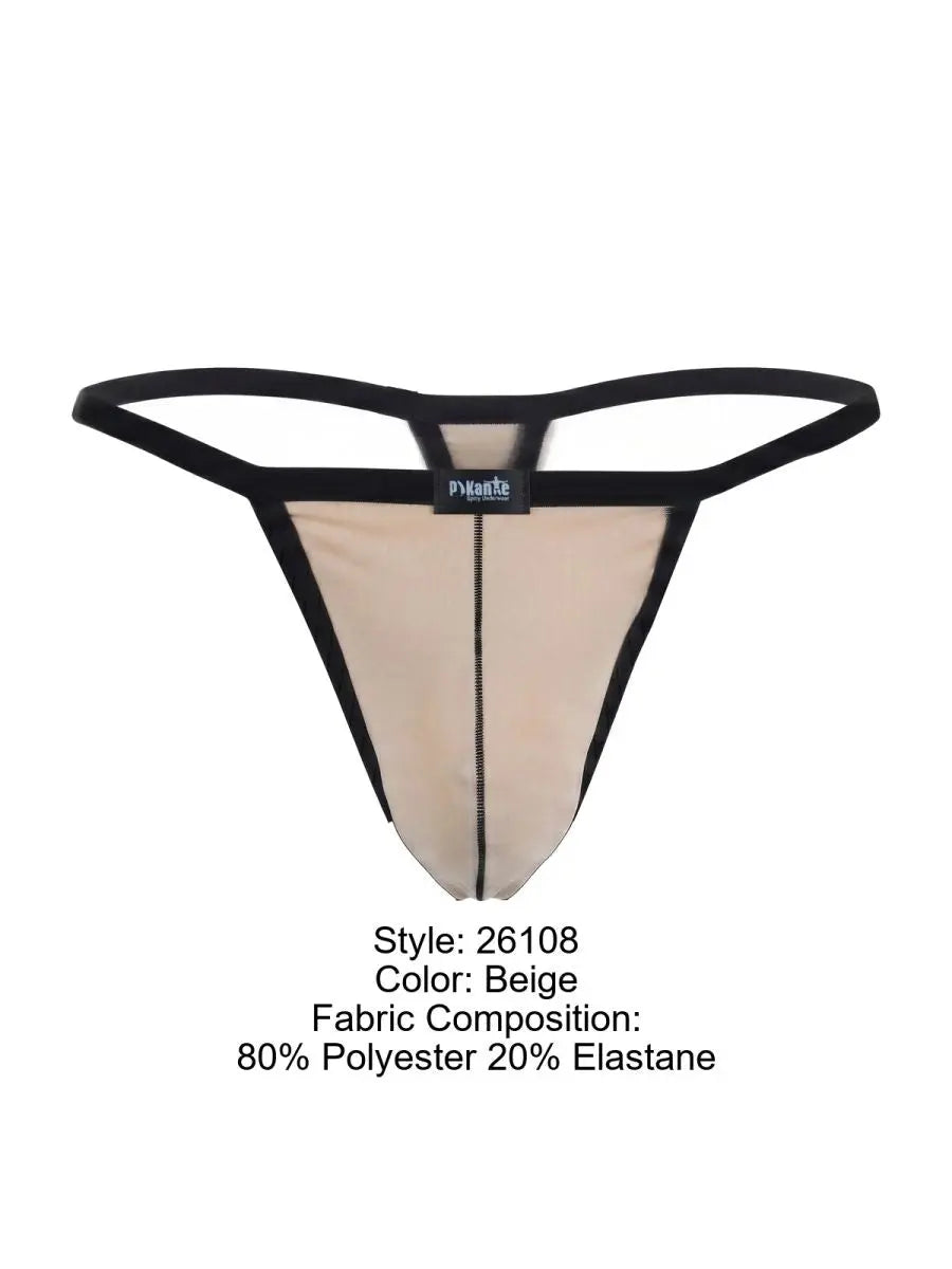 Ropa Interior Masculina Pikante PIK 26108 Tanga Khonsu Color Beige