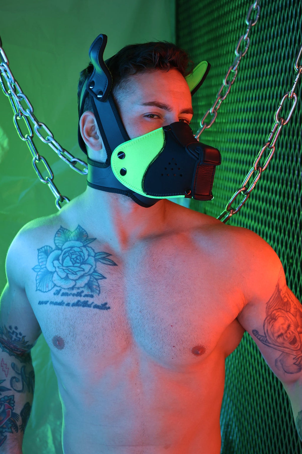 Poundtown Pup Mask 2.0 - Neon Green - DealByEthan.gay loves Breedwell