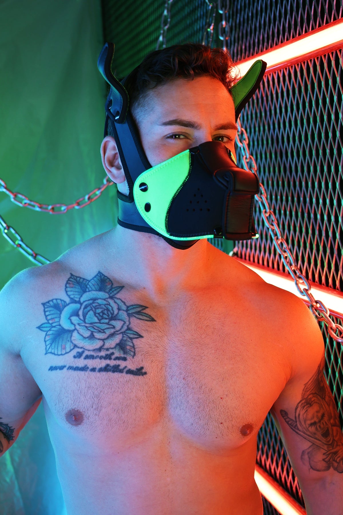 Poundtown Pup Mask 2.0 - Neon Green - DealByEthan.gay loves Breedwell