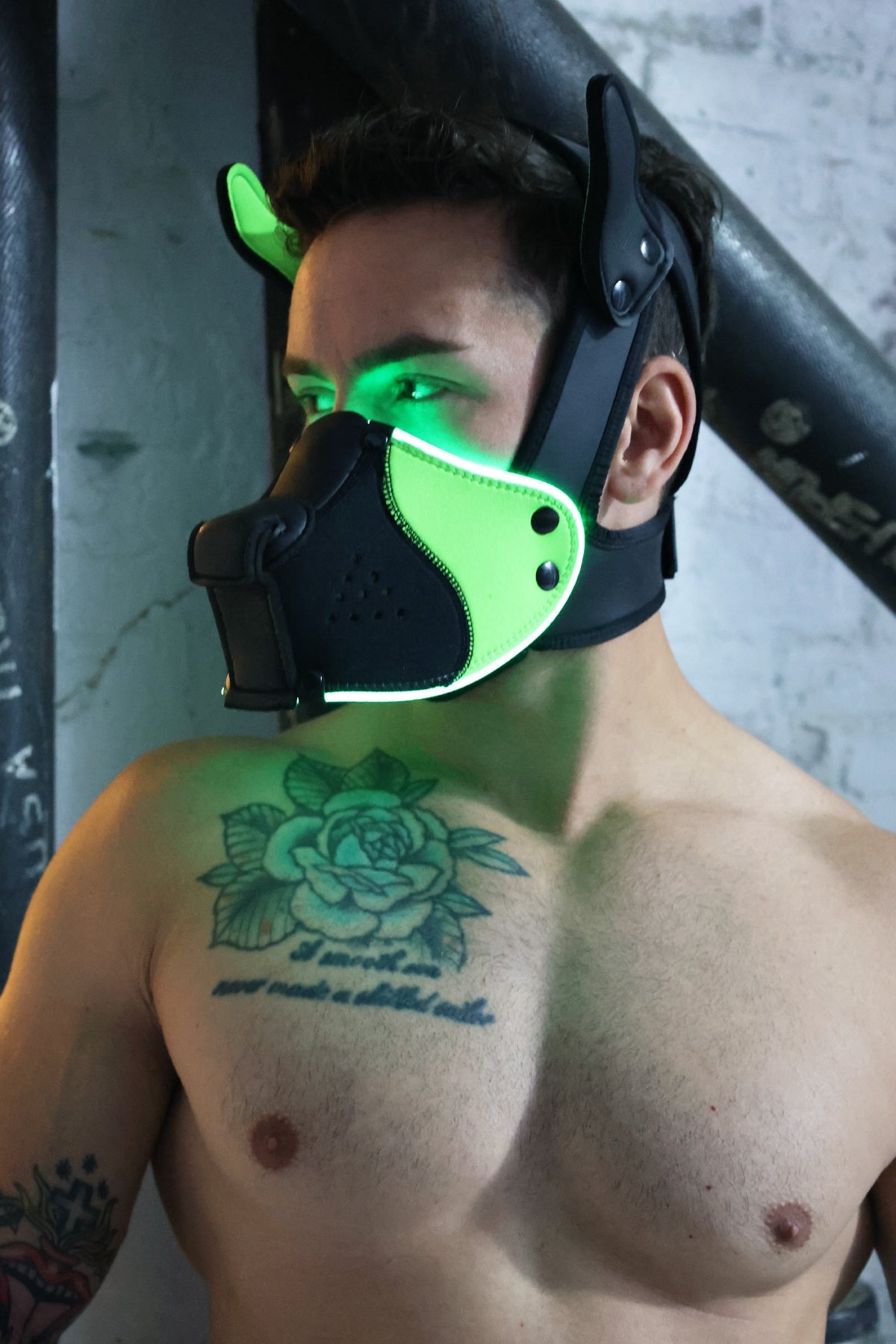 Poundtown Pup Mask 2.0 - Neon Green - DealByEthan.gay loves Breedwell