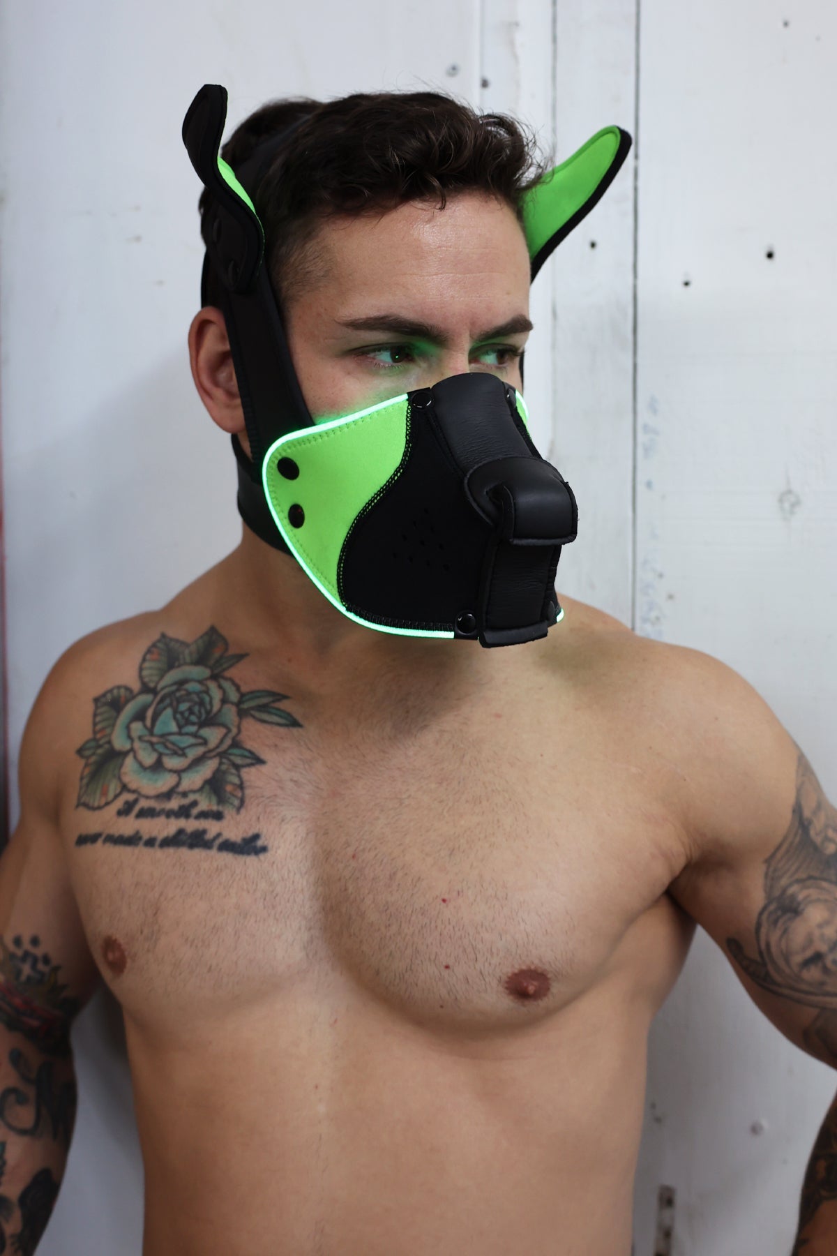 Poundtown Pup Mask 2.0 - Neon Green - DealByEthan.gay loves Breedwell