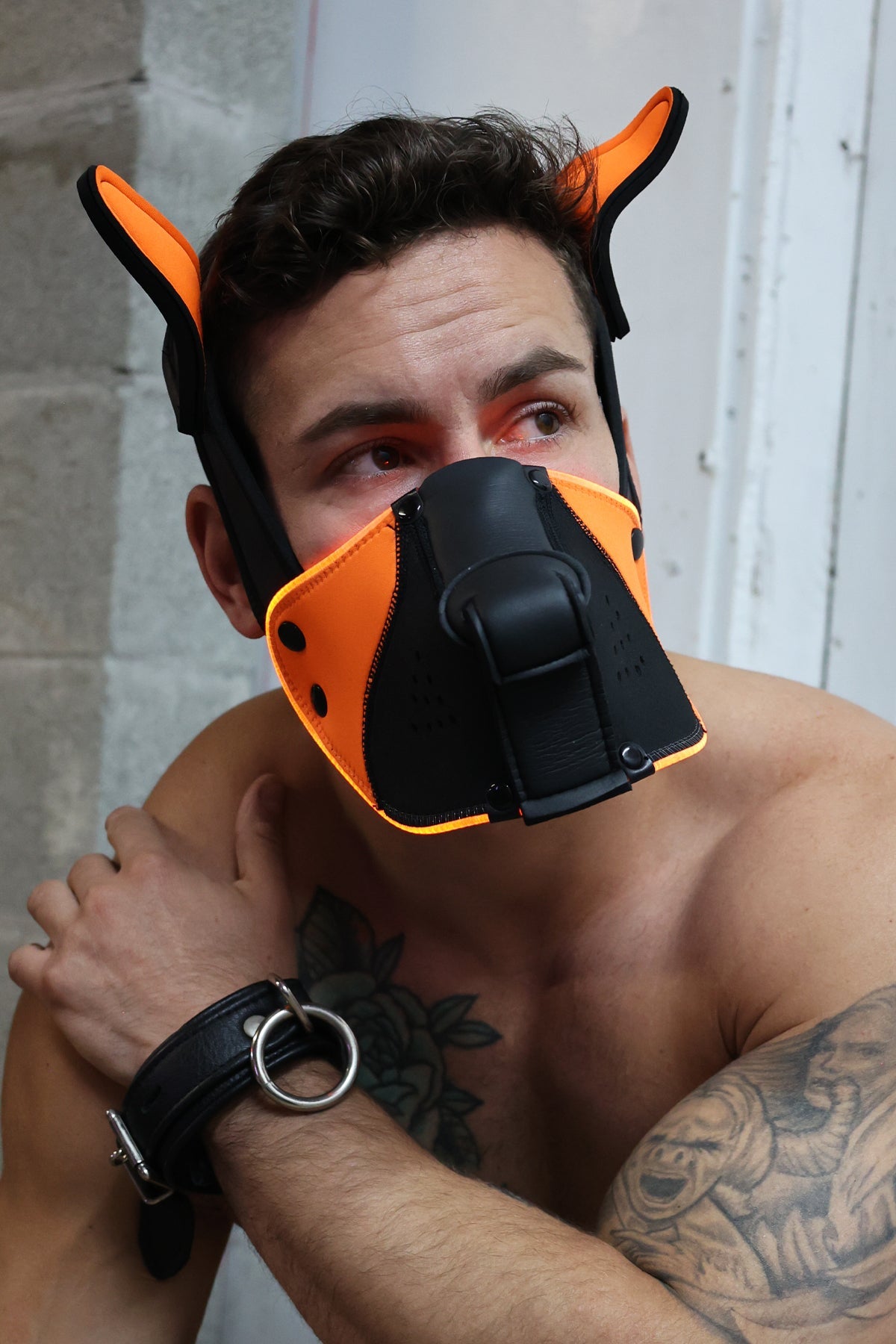 Poundtown Pup Mask 2.0 - Neon Orange - DealByEthan.gay loves Breedwell