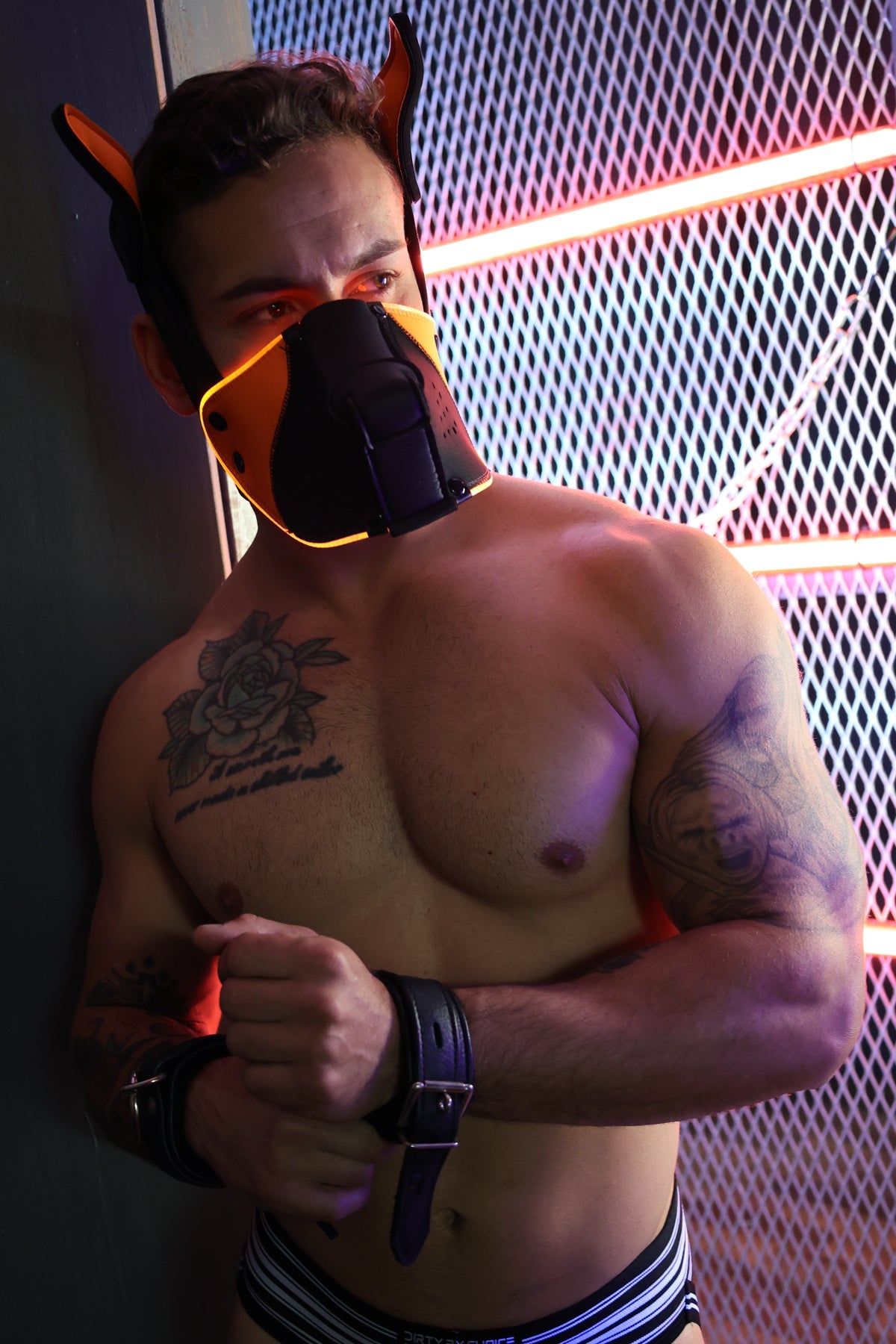 Poundtown Pup Mask 2.0 - Neon Orange - DealByEthan.gay loves Breedwell