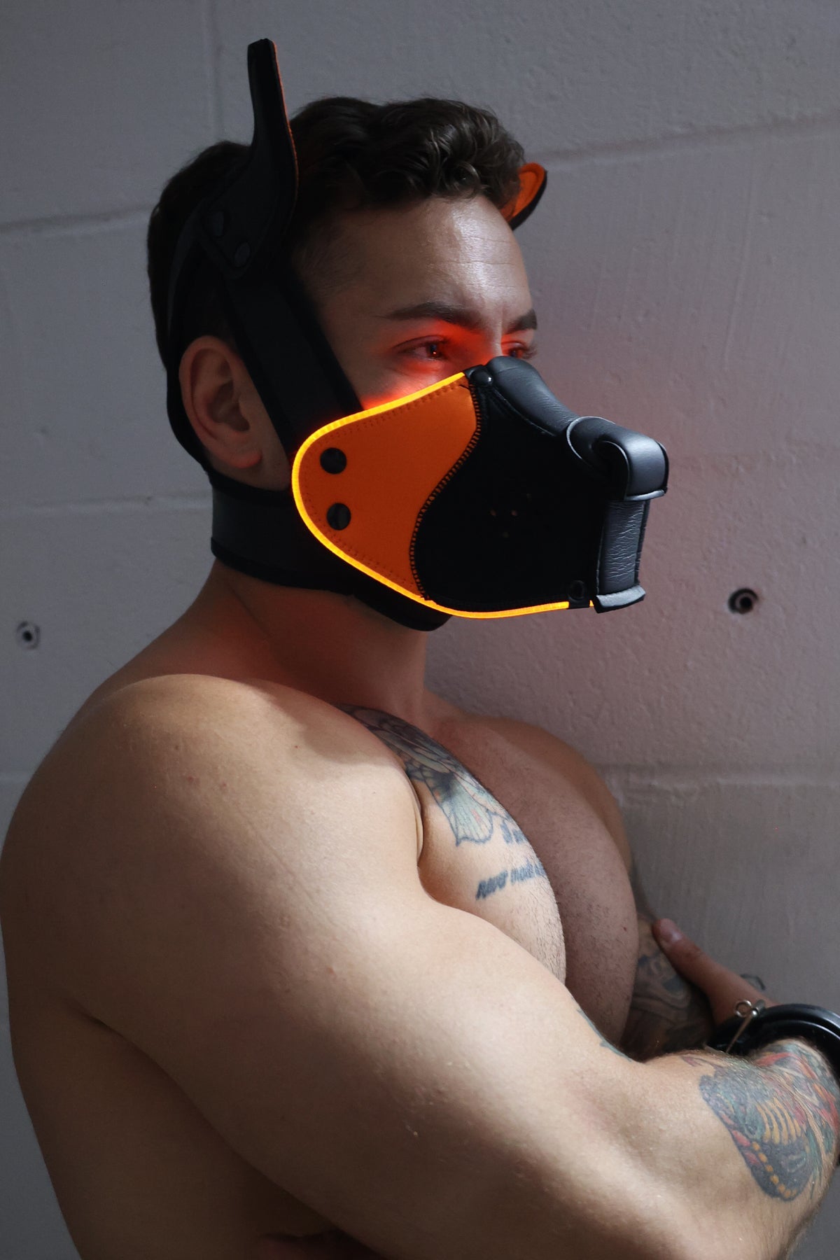 Poundtown Pup Mask 2.0 - Neon Orange - DealByEthan.gay loves Breedwell