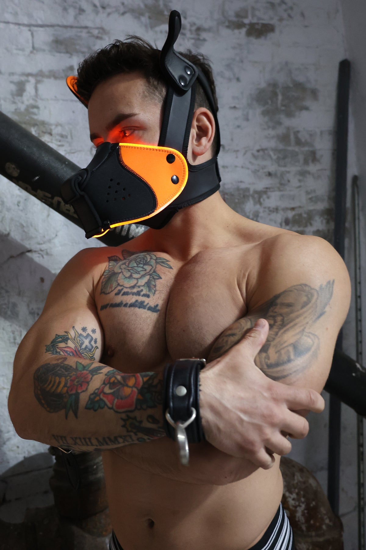 Poundtown Pup Mask 2.0 - Neon Orange - DealByEthan.gay loves Breedwell