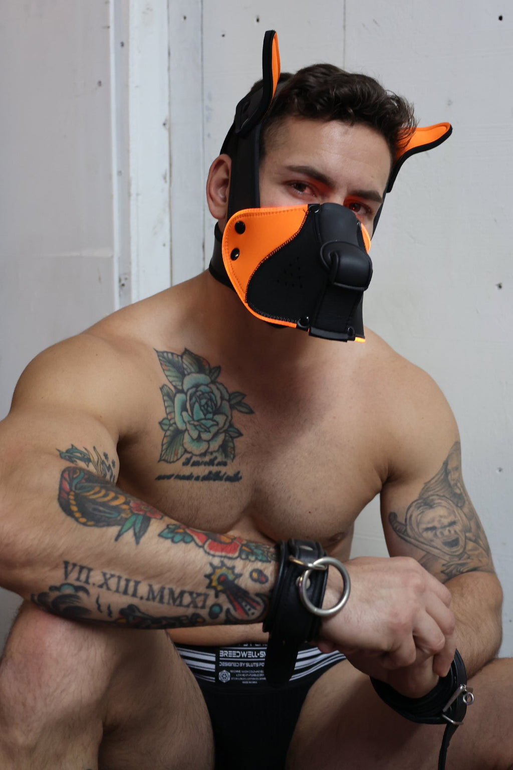 Poundtown Pup Mask 2.0 - Neon Orange - DealByEthan.gay loves Breedwell