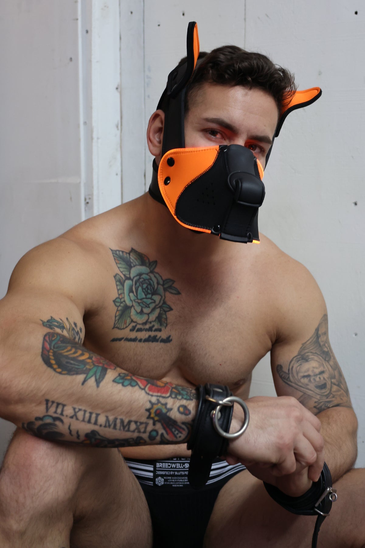 Poundtown Pup Mask 2.0 - Neon Orange - DealByEthan.gay loves Breedwell