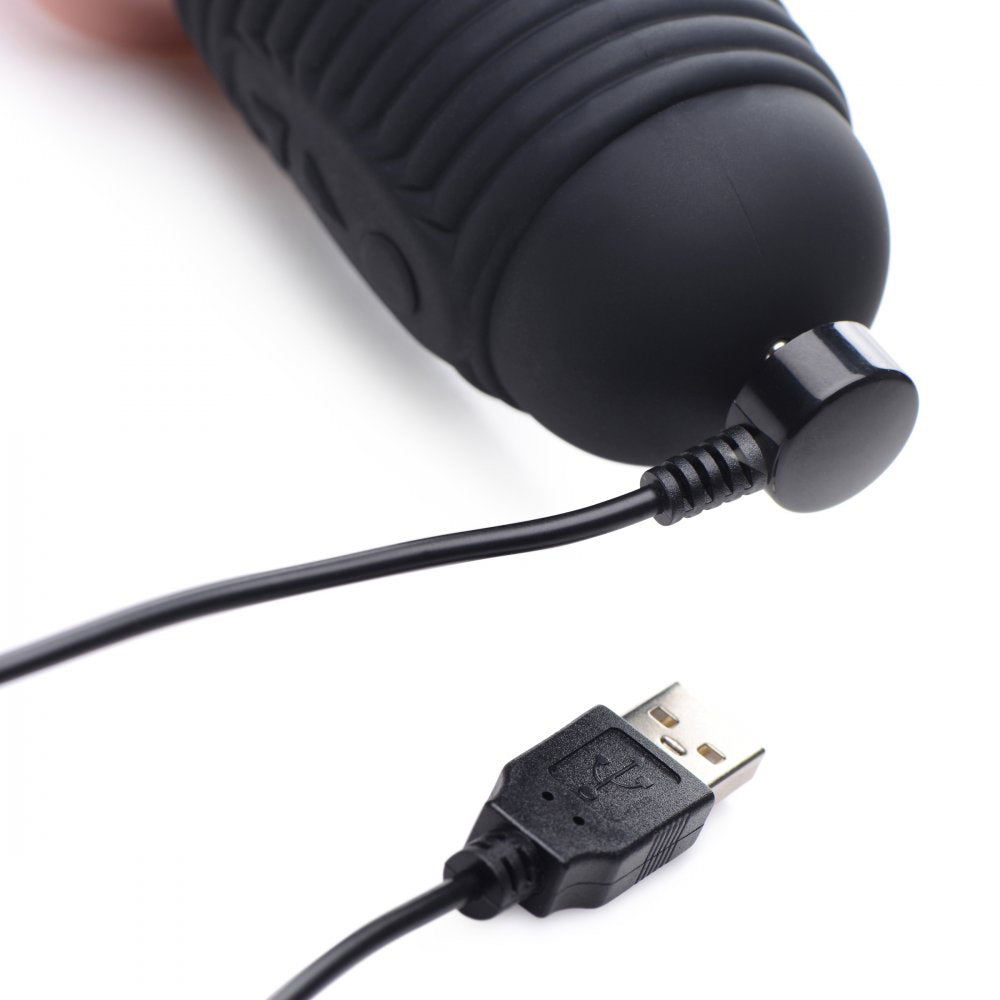 Consolador de silicona con vibración y empuje Power Pounder