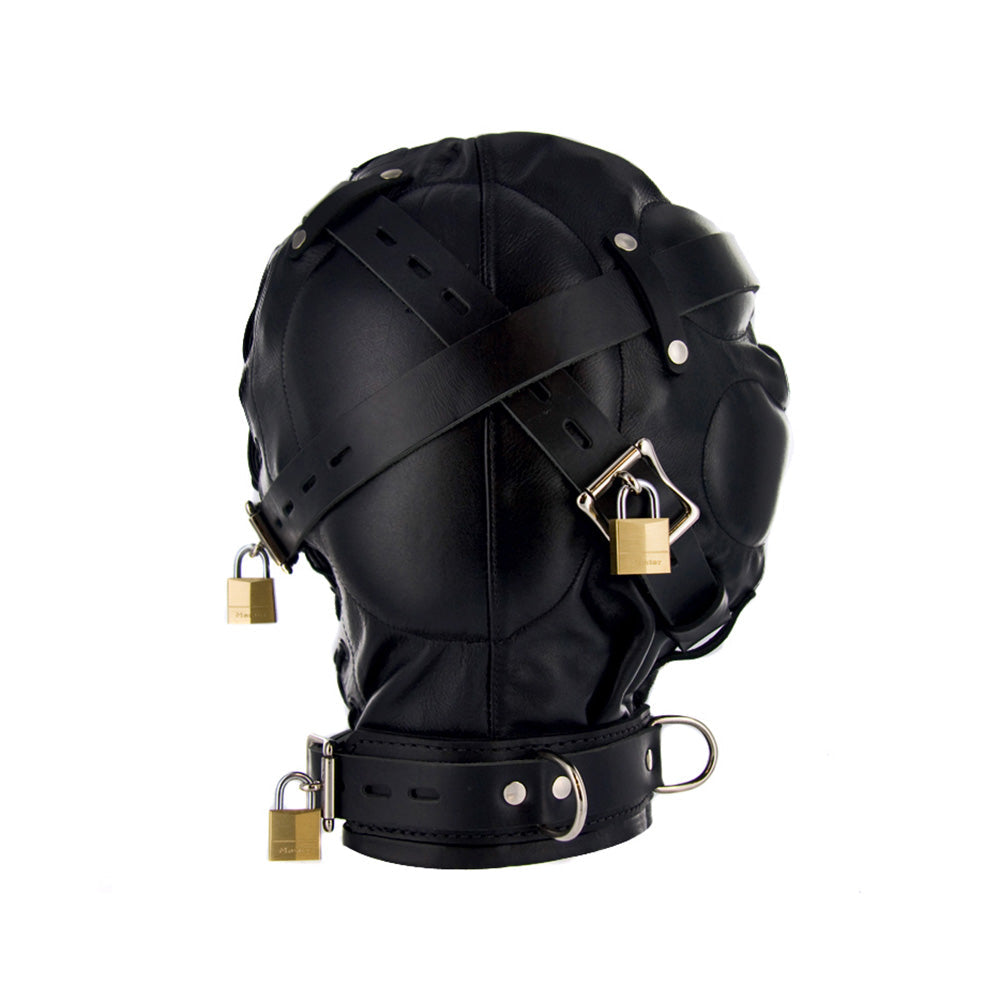 Premium Total Sensory Deprivation Leather Hood - DealByEthan.gay loves Strict Leather