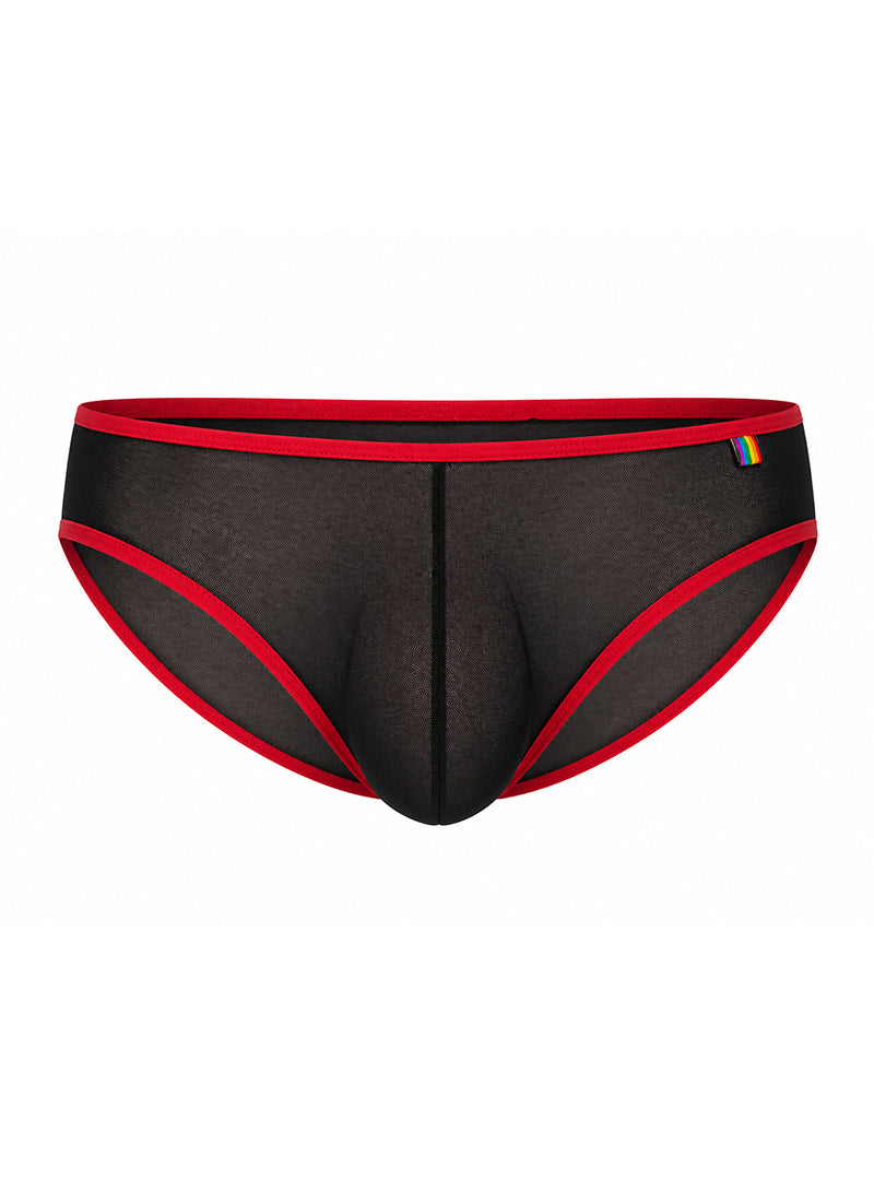 Pride USA Men's Mesh Gossamer Bikini Low-Rise Sheer Underwear