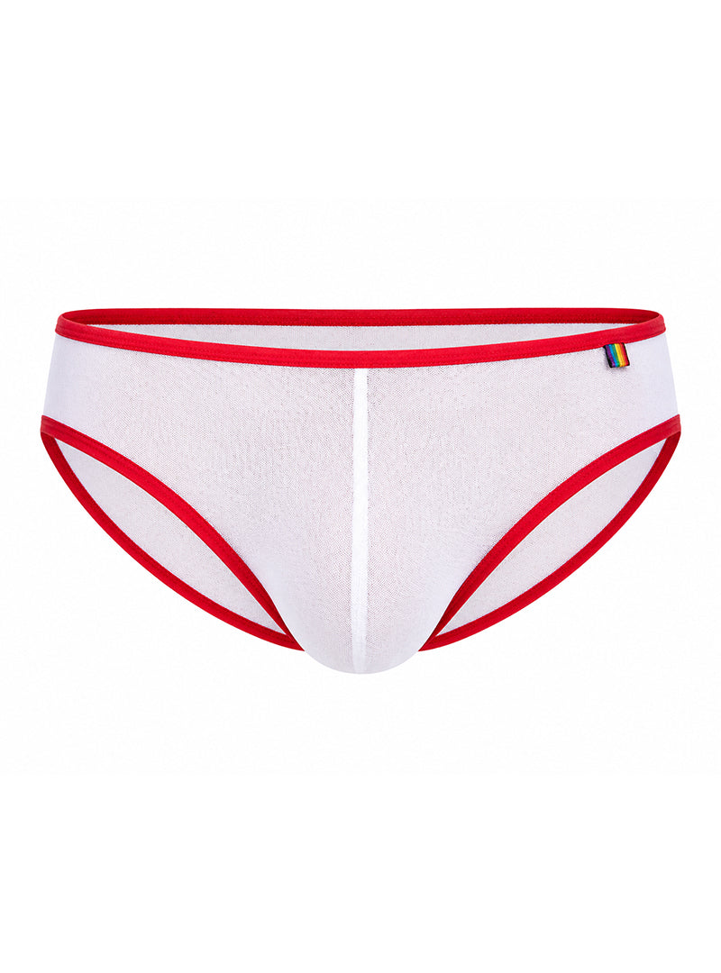 Pride USA Men's Mesh Gossamer Bikini Low-Rise Sheer Underwear